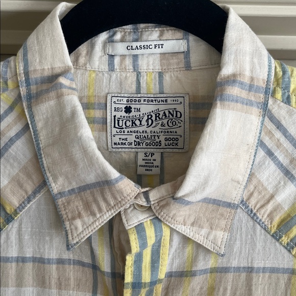 Lucky Brand Long Sleeve Snap Front Shirt Mens S - Picture 3 of 4